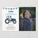 Search for blue tractor birthday invitations Boys