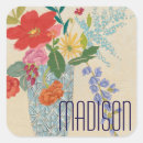 Search for blossoms square stickers Floral