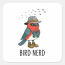 Search for birdwatcher square stickers Ornithologist