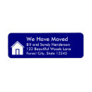 Search for blue house return address labels Change of address