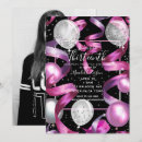 Search for black pink silver invitations Trendy