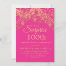 Search for hot pink and gold birthday invitations Sparkle