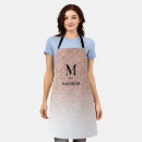Search for rose aprons Rose gold glitter