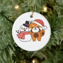 Search for red panda christmas tree decorations Snow