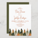 Search for pine tree baby shower invitations Rustic