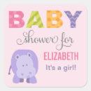 Search for pink hippo stickers Baby shower
