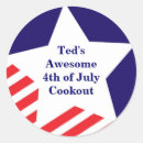 Search for blue and red stars stickers Independence