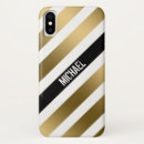 Search for gold black stripe iphone cases White