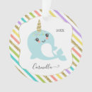 Search for narwhal christmas tree decorations Kawaii