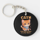 Search for love kitty key rings Black and white