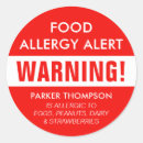 Search for allergy warning stickers Allergic