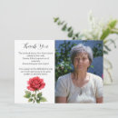 Search for red rose funeral invitations Memorial