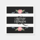 Search for black and white floral napkins Chic