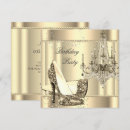 Search for chandelier birthday invitations Gold