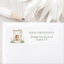 Search for first birthday return address labels Girl 1st birthday