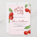 Search for red cherry blossoms invitations Berry sweet