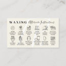 Search for waxing business cards Aesthetician