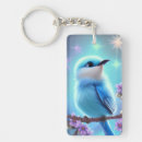 Search for fantasy birds key rings Blue
