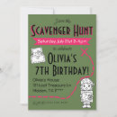 Search for scavenger hunt birthday invitations Girl