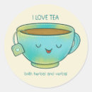 Search for tea lover stickers Pun