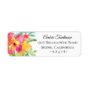 Search for hawaiian islands return address labels Hibiscus