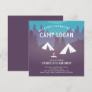 Search for backyard camping birthday invitations Boy