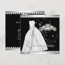 Search for black white silver quinceanera invitations Tiara