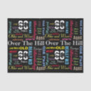 Search for 60th tissue paper Typography