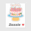 Search for happy birthday cake stickers Blue