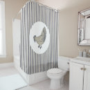 Search for ticking stripe shower curtains Country