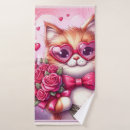 Search for valentines day bath towels Cat