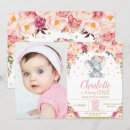 Search for gold 1st birthday invitations Pink and gold