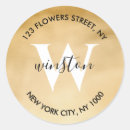 Search for gold return address stickers Modern