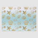 Search for sea shells tissue paper White