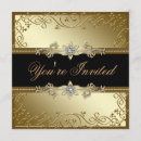 Search for black tie christmas invitations Gold