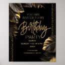 Search for happy birthday party posters Gold glitter
