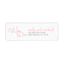 Search for pink grey wedding return address labels Stylish