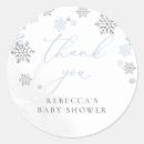 Search for snowflake thank you stickers Blue