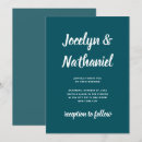 Search for teal and white wedding invitations Modern