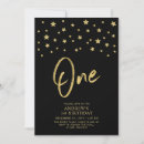 Search for black and gold 1st birthday invitations Modern