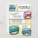 Search for action comics invitations Colourful