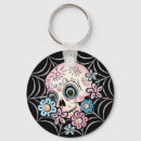 Search for day of the dead rounded key rings Flowers