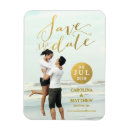 Search for gold foil save the date magnets Script