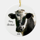 Search for cattle christmas tree decorations Black white