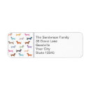 Search for sausage dog return address labels Modern