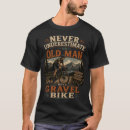 Search for old man on bike tshirts Biker