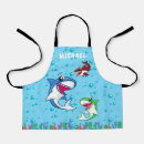 Search for cartoon fish aprons Shark