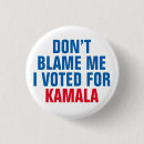 Search for vote for me badges Kamala