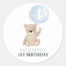 Search for bear 1st birthday stickers Beary first birthday