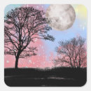 Search for blue sky square stickers Full moon